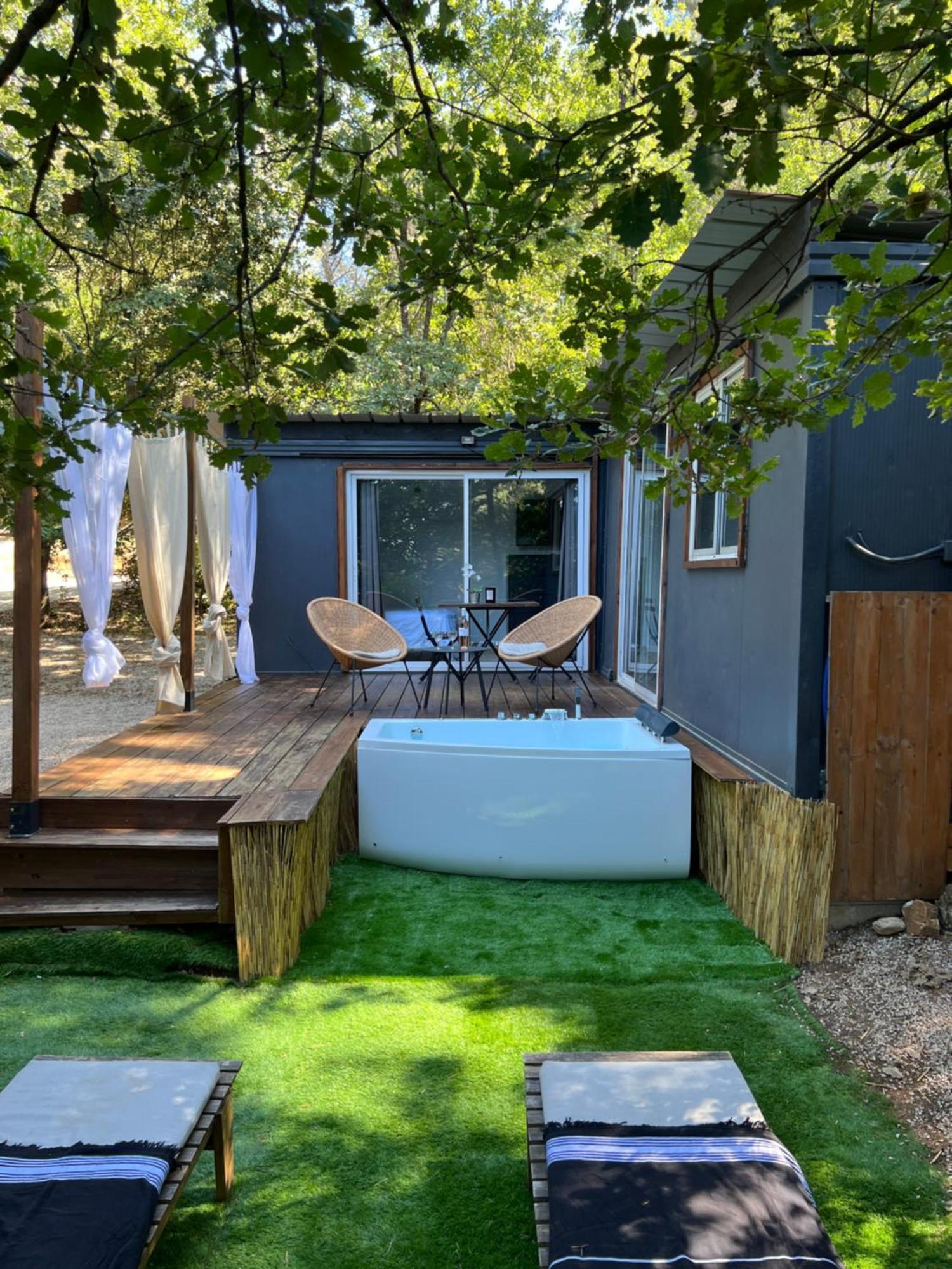 Superbe Cabane Jacuzzi Jardin Clim Wifi Parking เมย์เฮย ภายนอก รูปภาพ