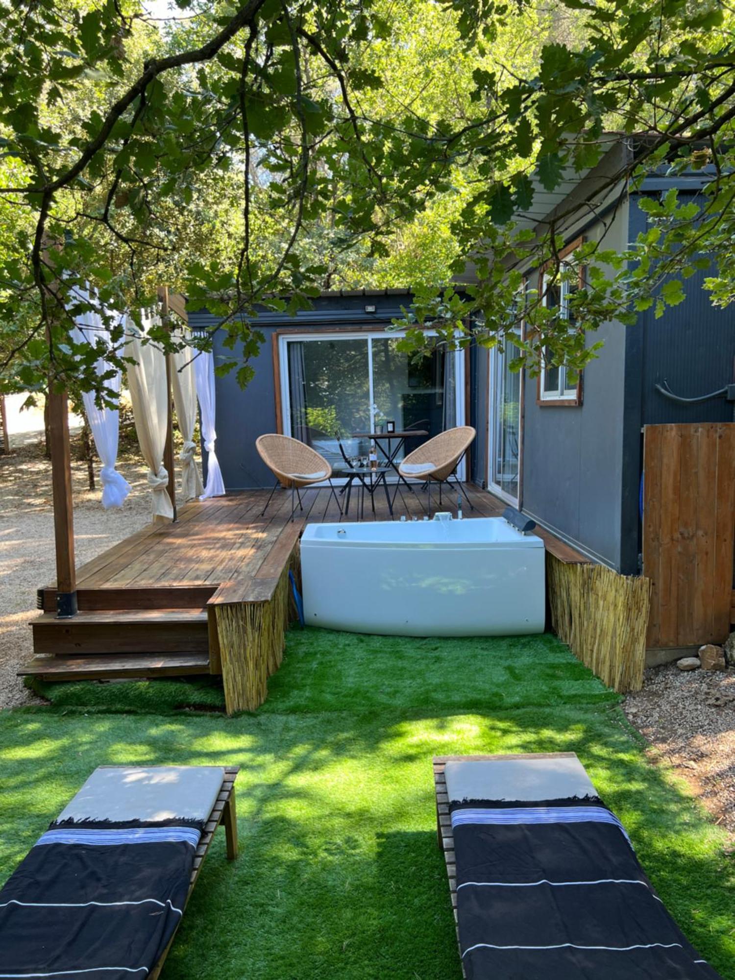 Superbe Cabane Jacuzzi Jardin Clim Wifi Parking เมย์เฮย ภายนอก รูปภาพ
